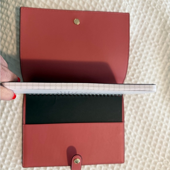Pink Leather Planner with Gold Button - Picture 5 of 5